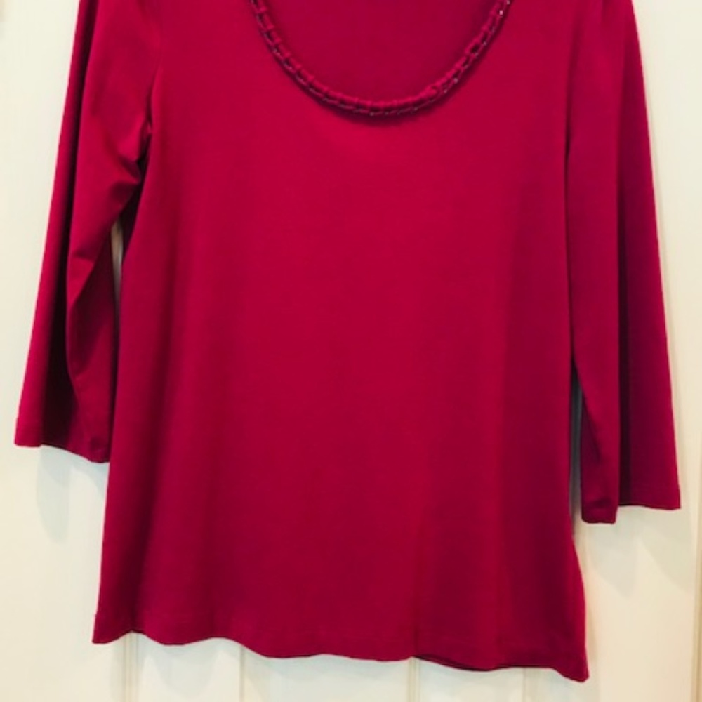 Dana Buchman Raspberry Top - Picture 2 of 7